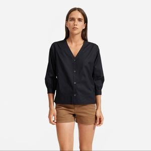 Everlane Silky Cotton Lantern Top